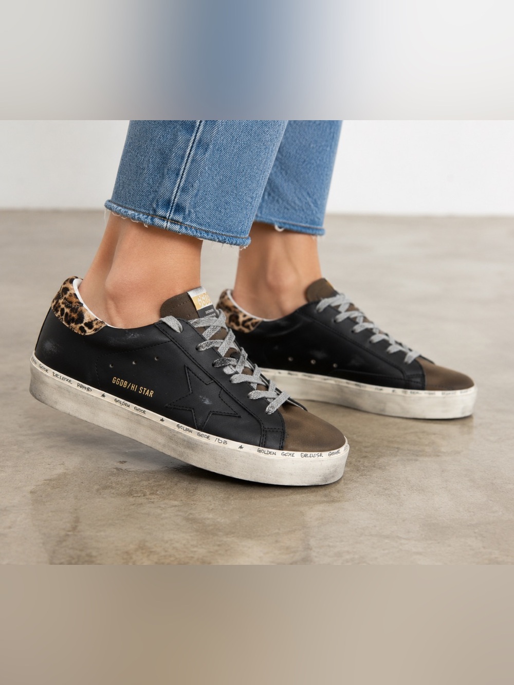 GOLDEN GOOSE Hi Star Platform Sneakers - Picture 1 of 16